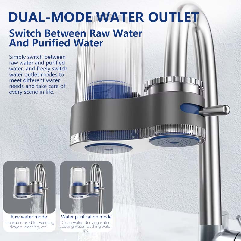 Purificateur d'eau pour robinet avec adaptateurs