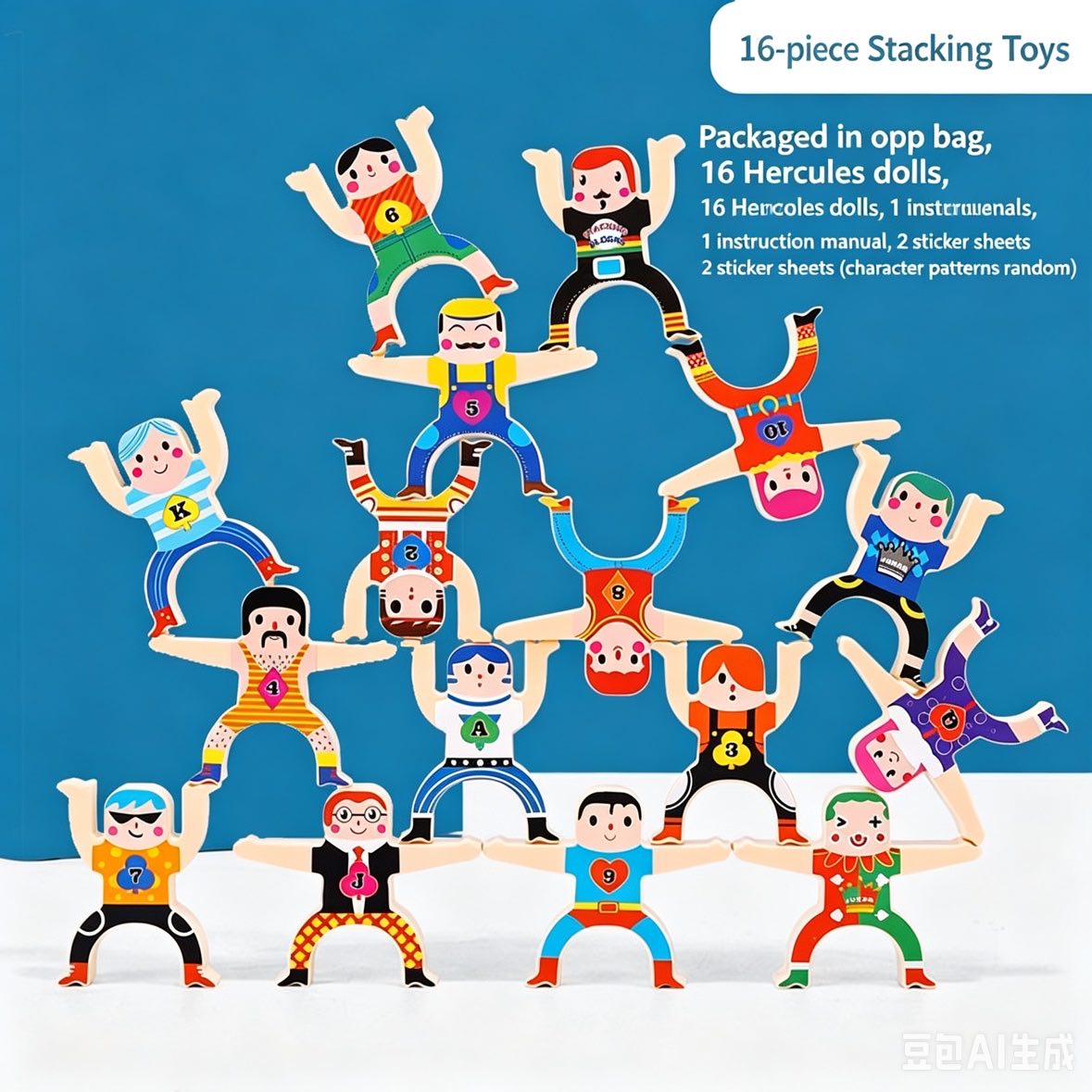 Blocs de construction d'équilibre à monter soi-même pour enfants : Jeu d'empilage Hercule pour garçons et filles, jouet éducatif amusant en plastique