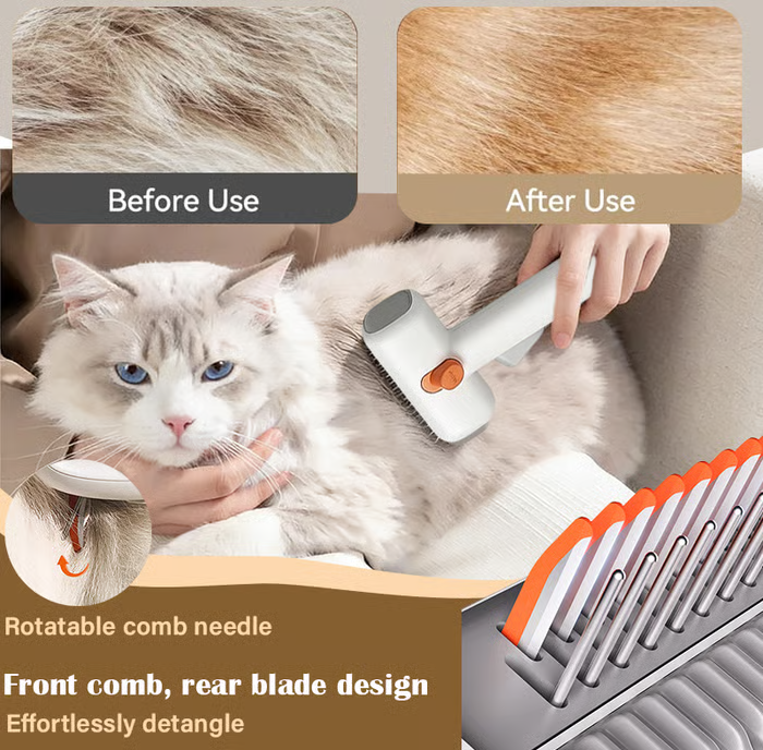 Peigne de toilettage et démêlant 2 en 1 pour animaux