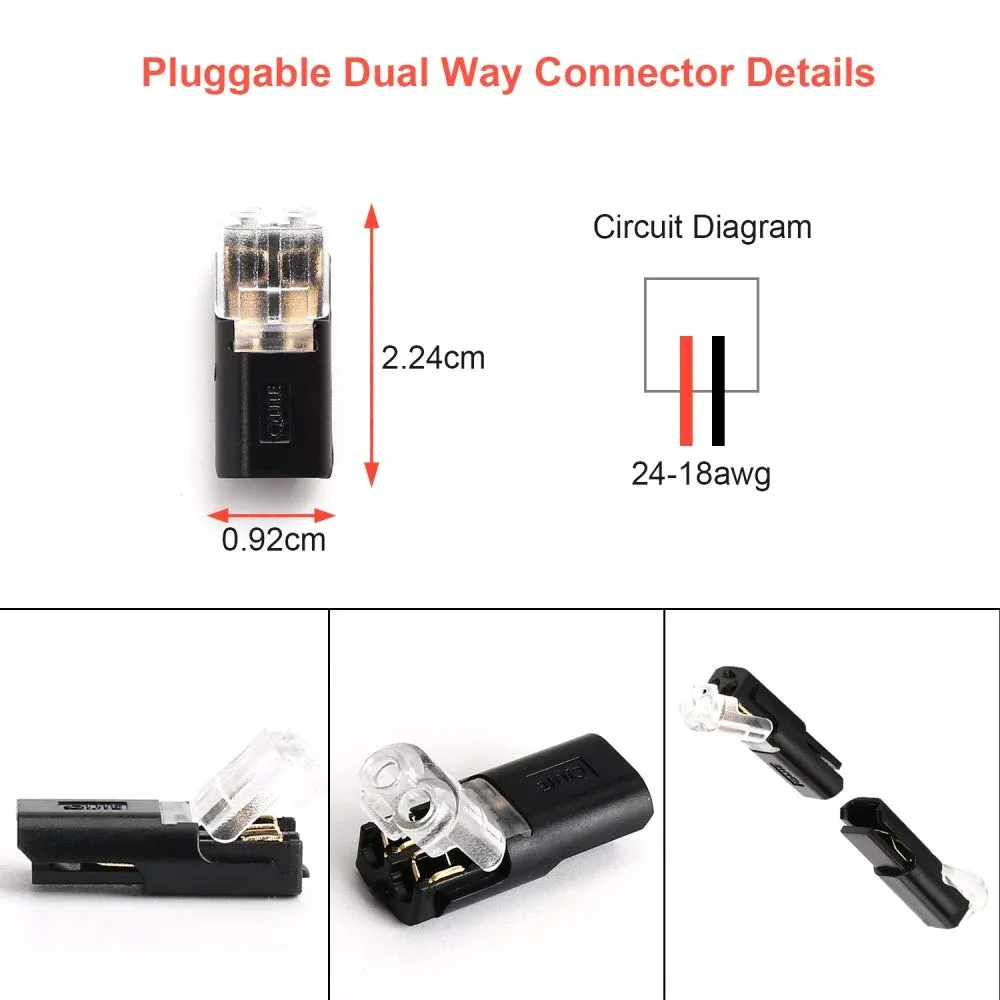 Connecteur enfichable à double fil avec boucle de verrouillage