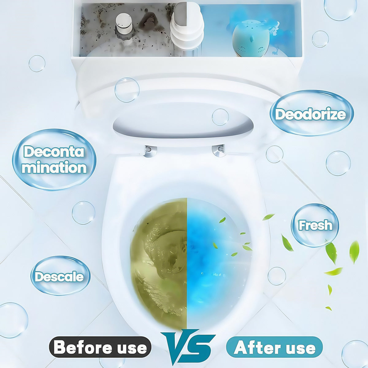 Déodorant Nettoyant Magique pour Toilettes – Élimine les Taches, Combat les Mauvaises Odeurs !