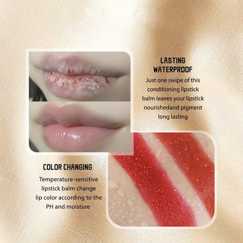 Rouge à lèvres changeur de couleur sans transfert CrystalClear : l'alchimie des couleurs qui s'ajuste instantanément !