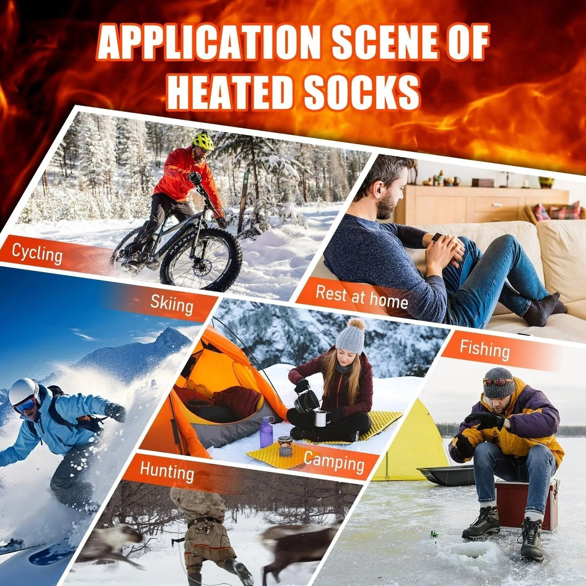 Offre de Noël : Chaussettes chauffantes lavables et rechargeables pour femmes et hommes