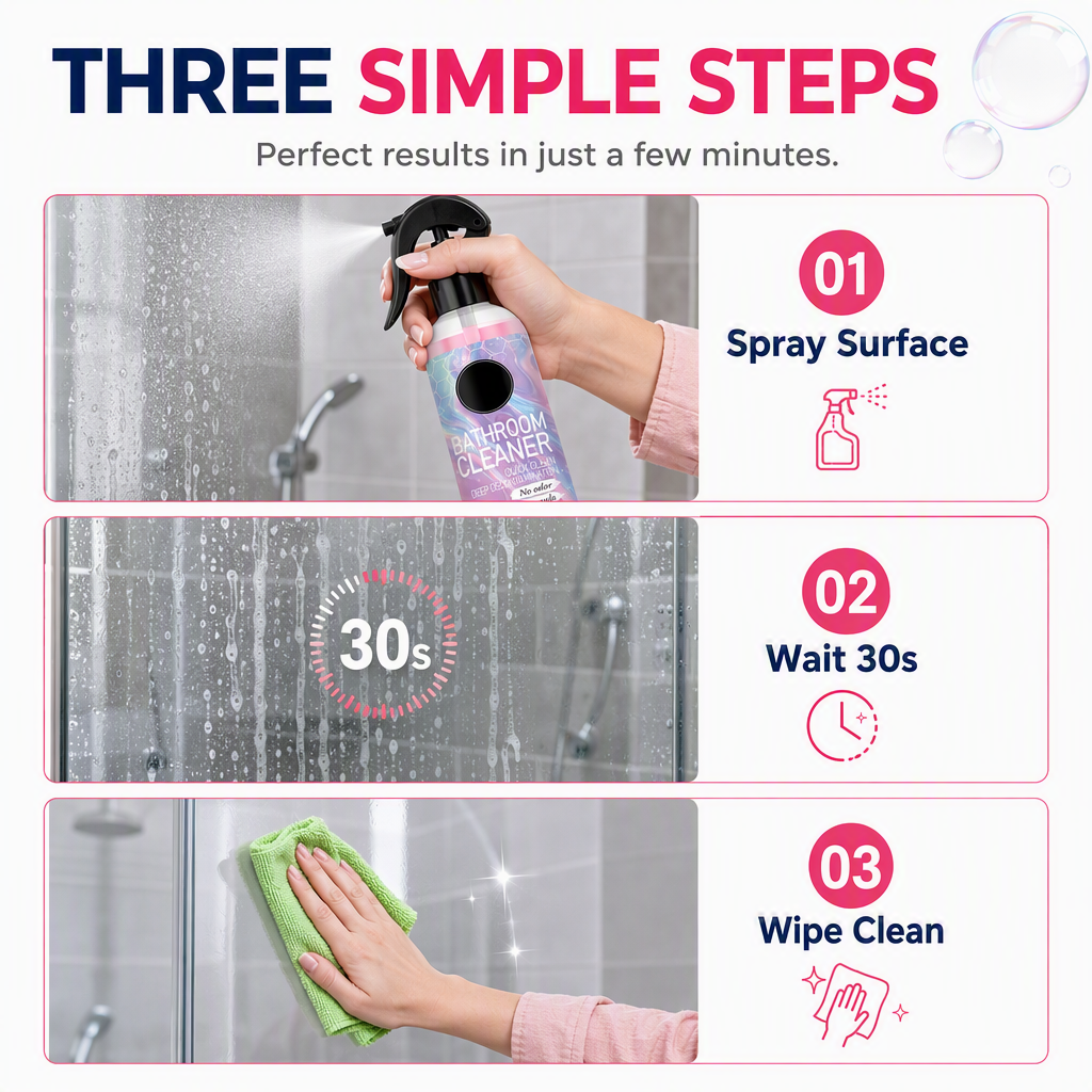 Nettoyant multi-surfaces salle de bain contre les moisissures et le calcaire