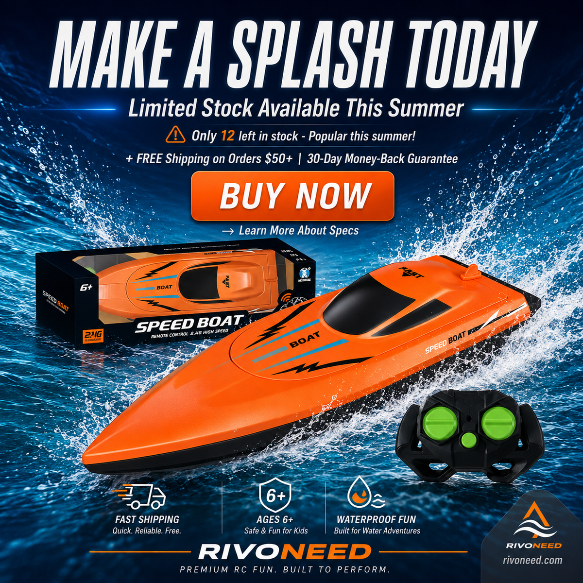 Ressentez la vitesse sur l'eau – Bateau RC bimoteur aux performances extrêmes