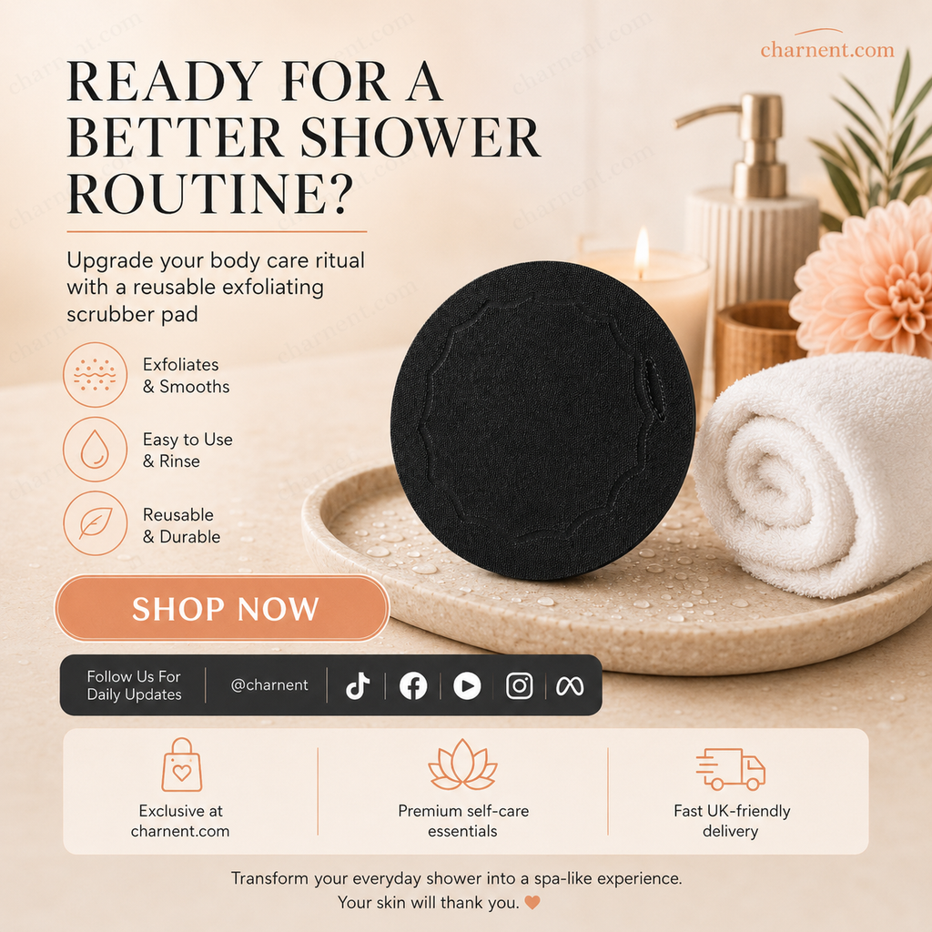 Coussinets exfoliants pour le bain – Exfolient en douceur, désobstruent les pores, révèlent une peau plus éclatante. Caoutchouc durable, facile à rincer.