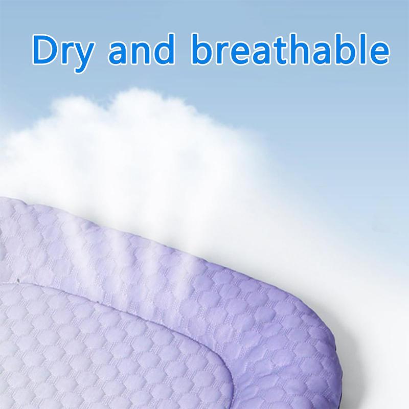 Tapis de refroidissement pour animaux de compagnie - Tapis de couchage d'été en soie glacée pour chiens et chats, couverture rafraîchissante aux couleurs dégradées, coussin de couchage doux et respirant pour sols intérieurs