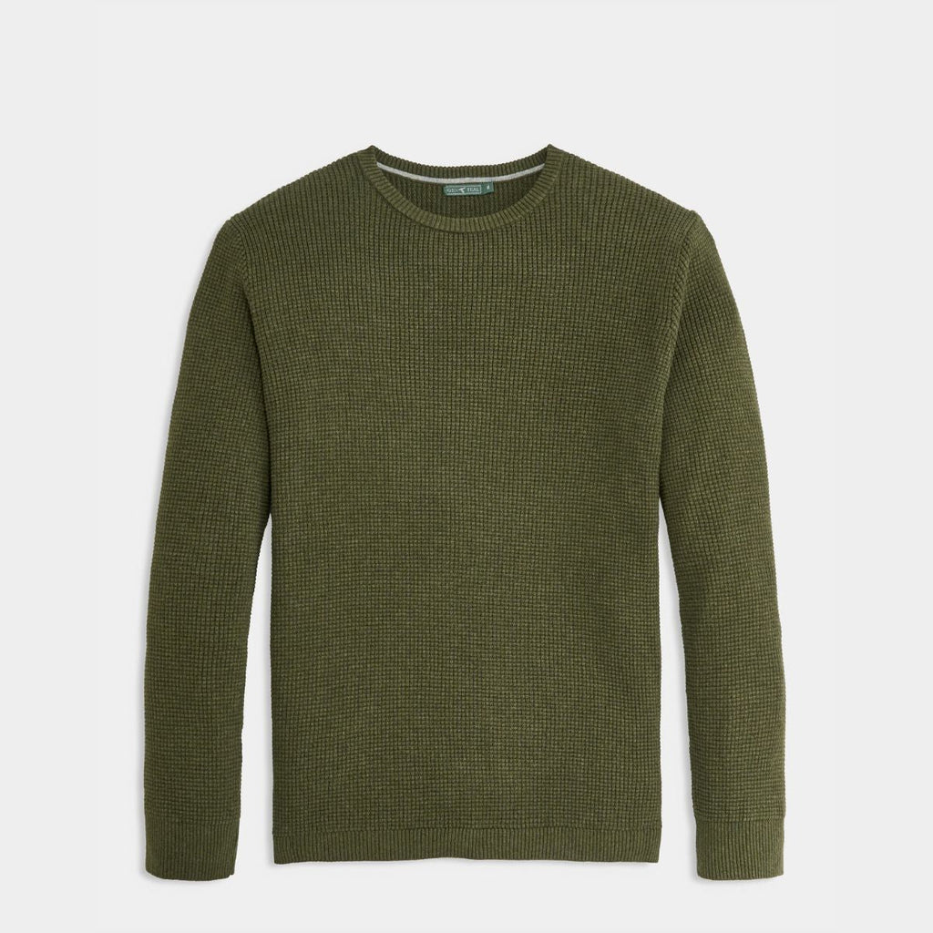 Col rond en coton vert