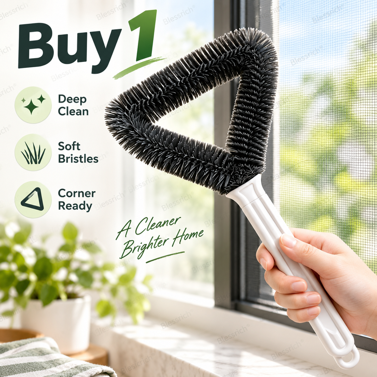 Brosse de nettoyage pour écran triangulaire