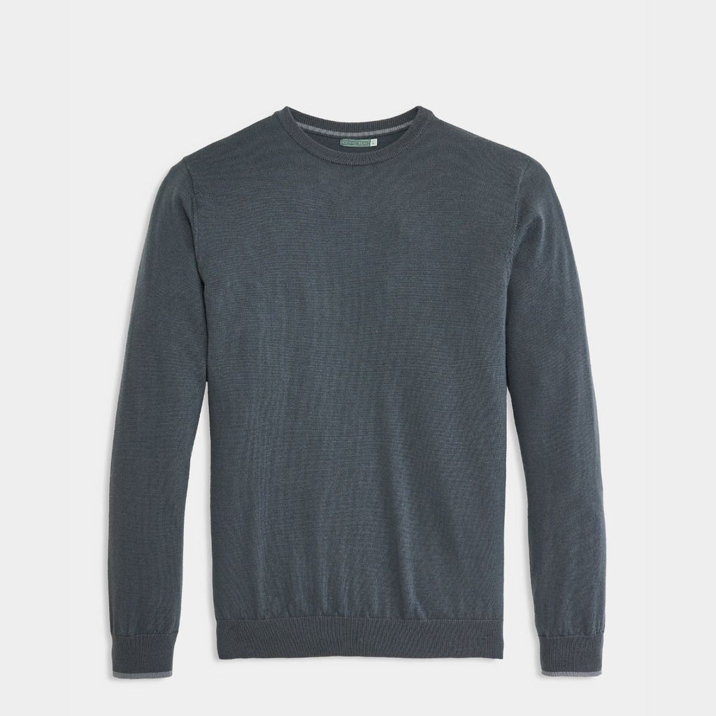 Pull col rond en mérinos graphite