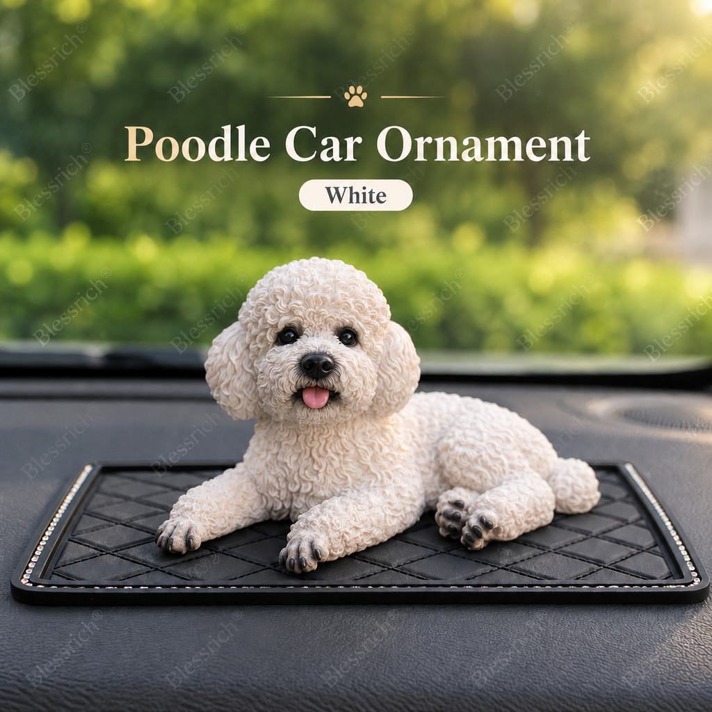 Ornement de voiture Caniche - L'accessoire de tableau de bord le plus mignon