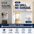 MAINTENANT ! Barre de tension réglable sans perçage, 70-100 cm, à ressort, pour suspendre des vêtements, tringle de placard sans dommage antidérapante, charge maximale de 15 kg pour garde-robe