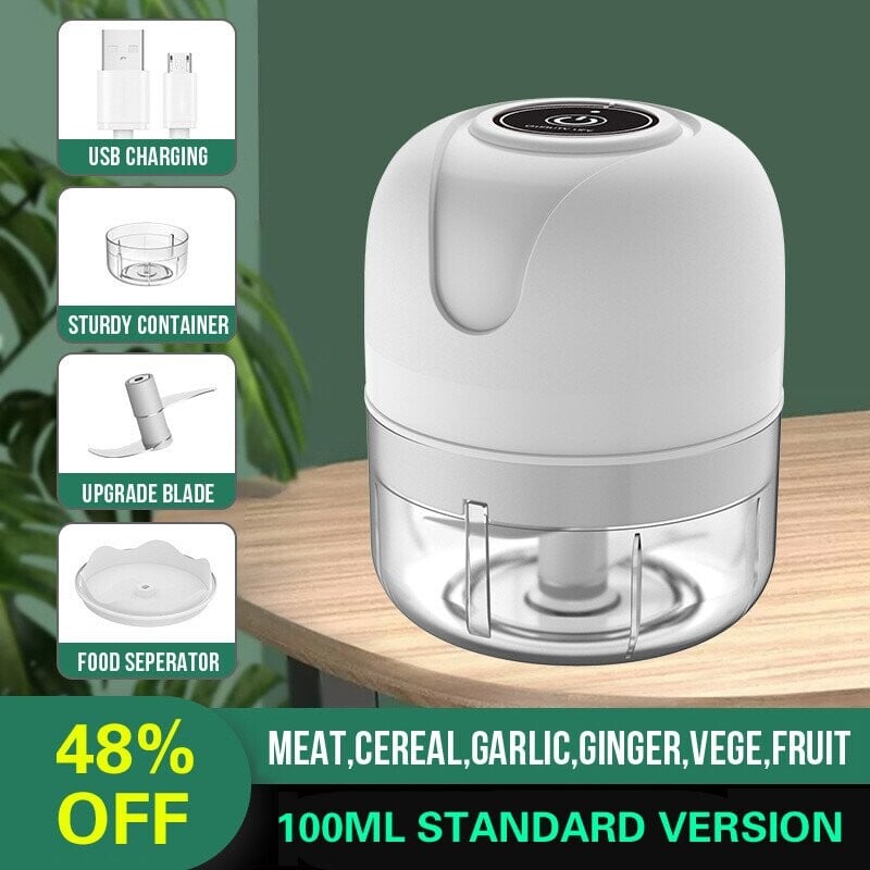 Hachoir à ail électrique rechargeable par USB