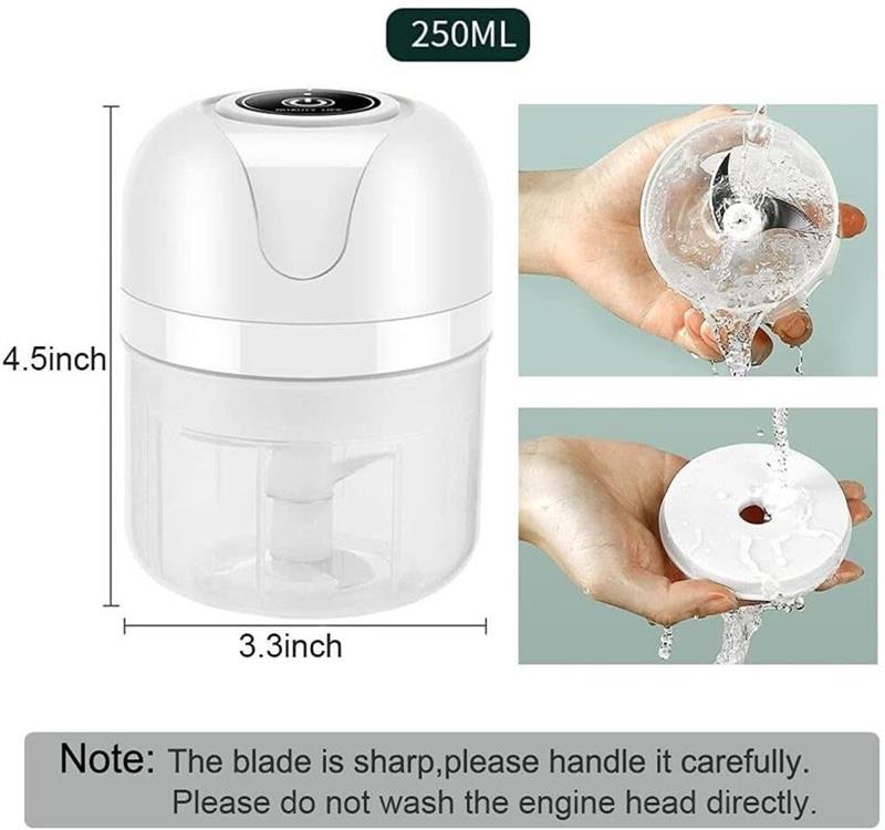 Hachoir à ail électrique rechargeable par USB