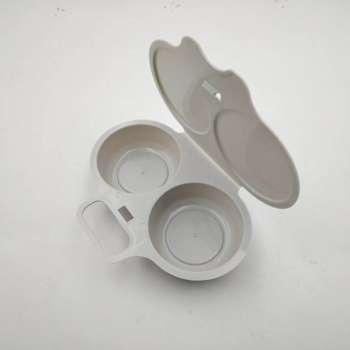 Pocheuse à œufs double cavité pour micro-ondes – Cuisson rapide sans huile, PP de qualité alimentaire et polyvalente. Parfait pour les matins pressés – un petit-déjeuner sain en quelques minutes !