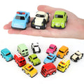 Mini voiture miniature de dessin animé – Couleurs vives, roues lisses, ABS durable pour les cadeaux et les objets de collection pour enfants