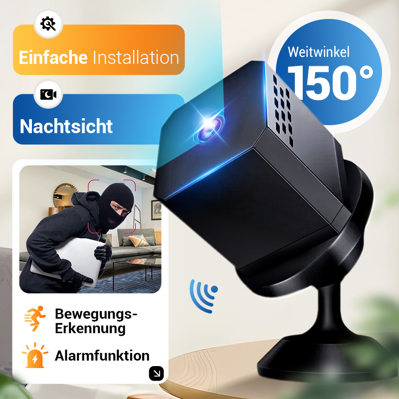 Caméra de surveillance sans fil haute résolution avec vision nocturne