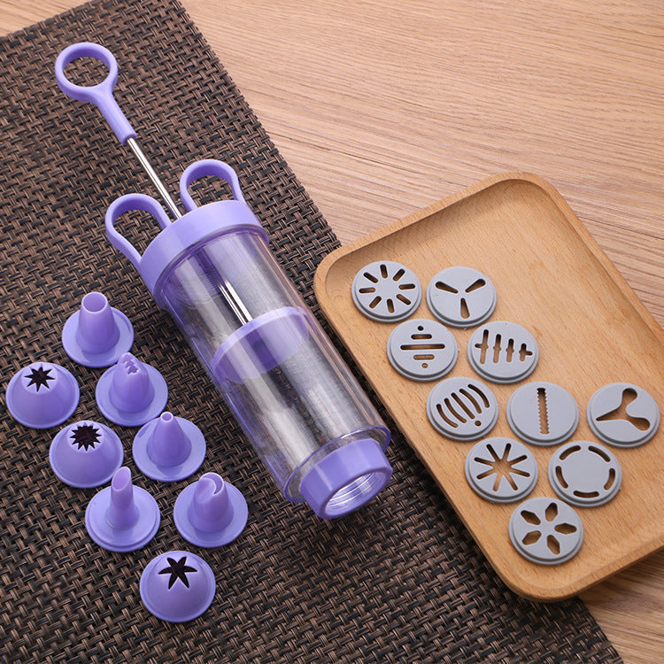 Kit de pistolet à décorer les gâteaux en acier inoxydable – Ensemble de 18 pièces, remplissez et décorez en toute simplicité, sans BPA