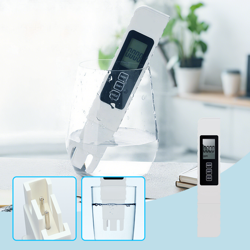 Testeur de qualité de l'eau 3 en 1 TDS – Mesure le pH, le chlore et la dureté avec écran LCD pour piscines et aquariums