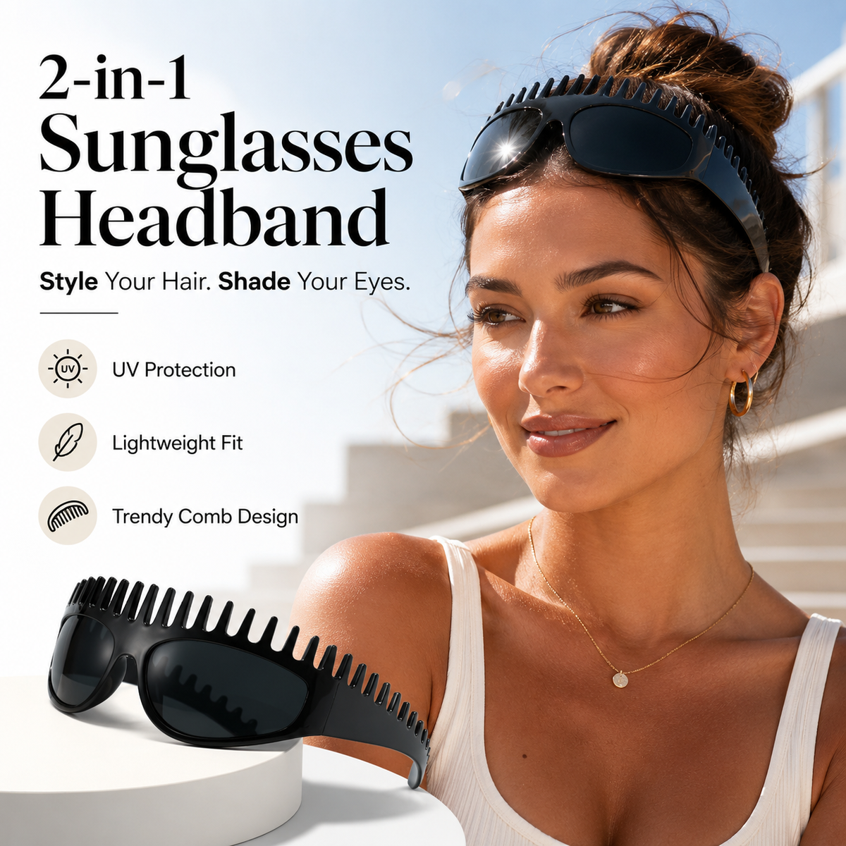 Nouvelles lunettes de soleil carrées tendance pour femmes – Luxe léger, protection UV, monture surdimensionnée, polyvalentes et stylées streetwear !