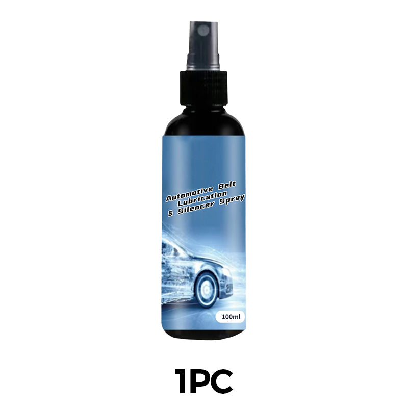 Spray lubrifiant et silencieux pour courroies automobiles