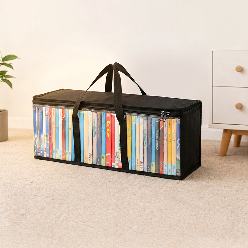 Grand sac de rangement épais en plastique transparent, résistant, pour vêtements, déménagement et stockage