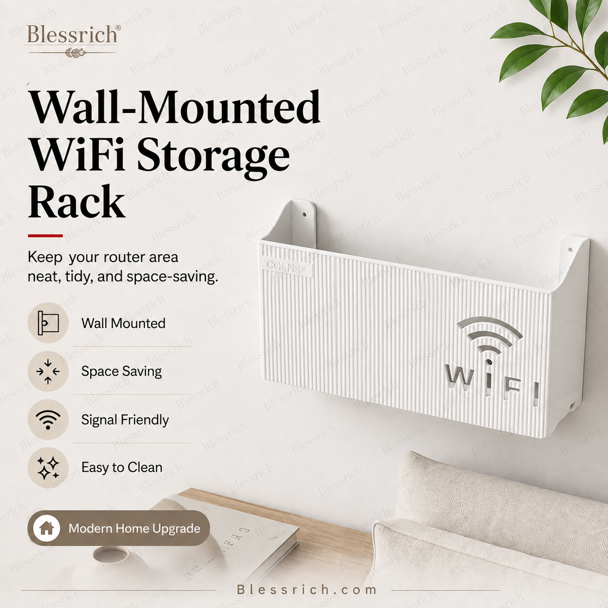 Support de rangement mural pour routeur WiFi