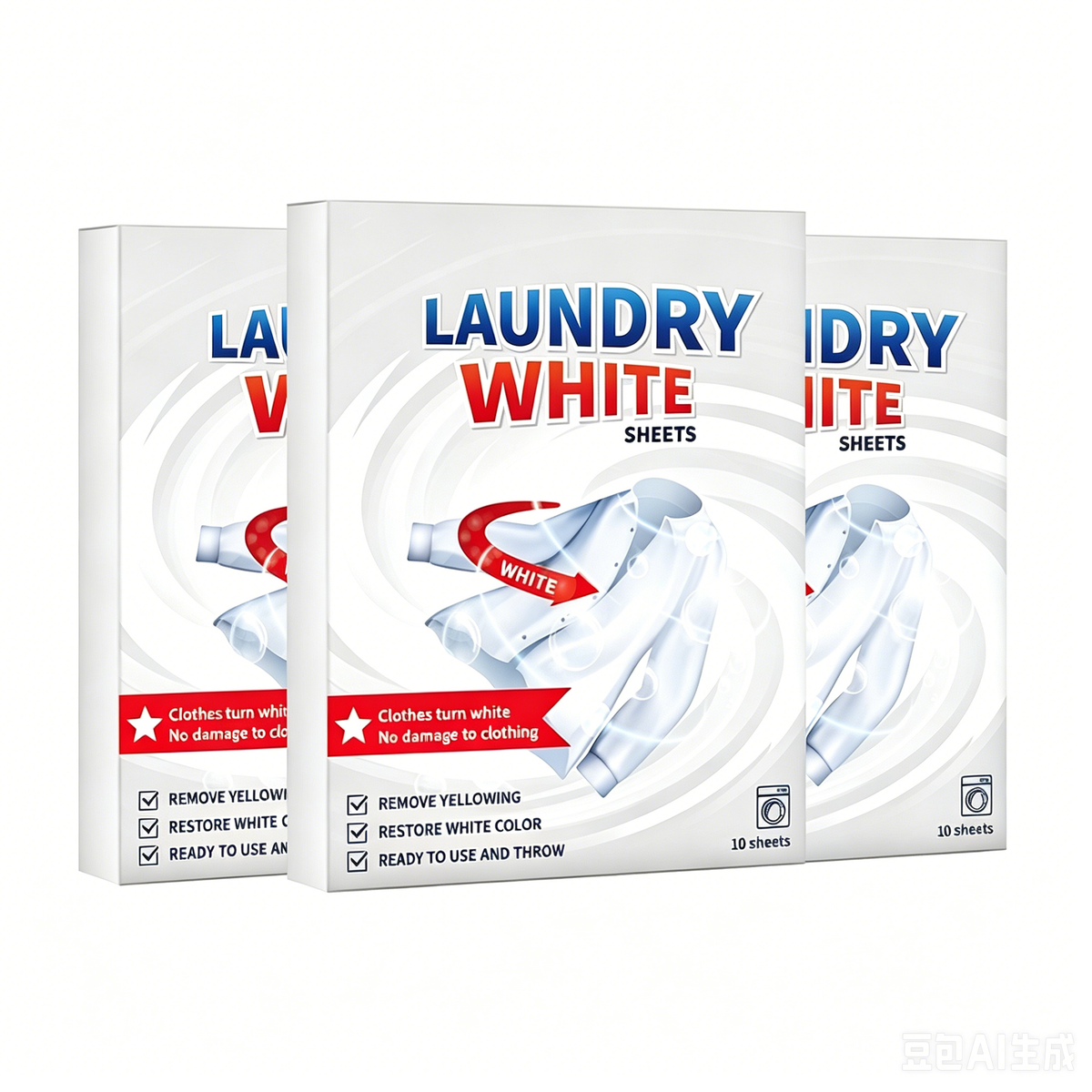 Feuilles de blanchiment de linge pour nettoyage en profondeur, puissant détachant, feuilles de nettoyage de linge pour éclaircir les tissus