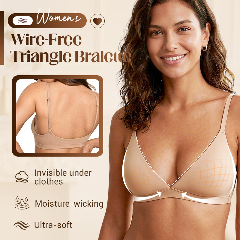 Plus de 80 000 vendus : Bralette triangle sans armatures à maintien effet gel pour femme