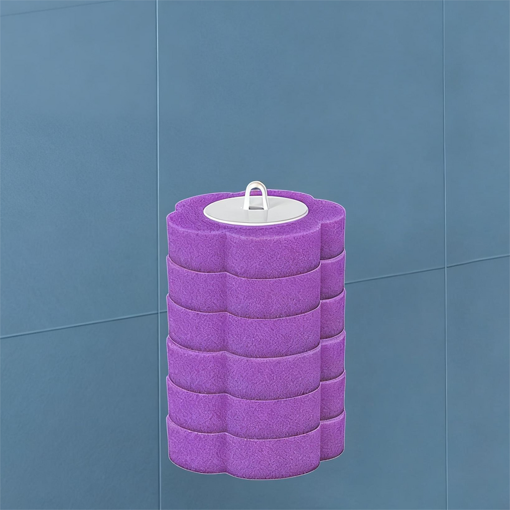 Ensemble brosse de toilette murale innovante à têtes jetables