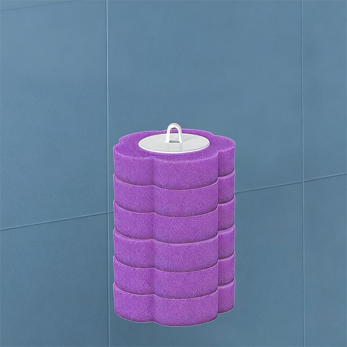 Ensemble brosse de toilette murale innovante à têtes jetables