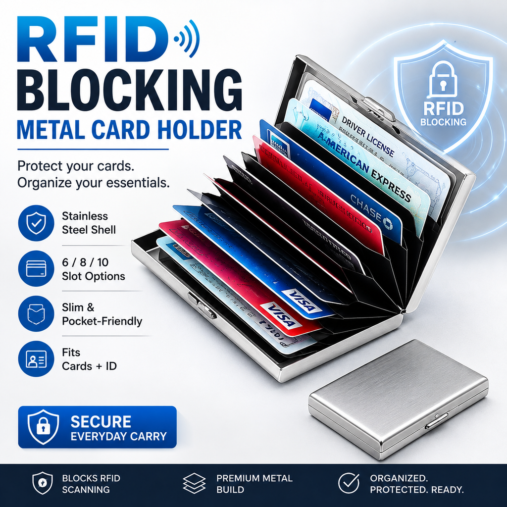 Porte-cartes métallique anti-RFID