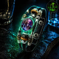 Bracelet en cuir phosphorescent avec signe du zodiaque pour hommes et femmes (17,5/20,5 cm)