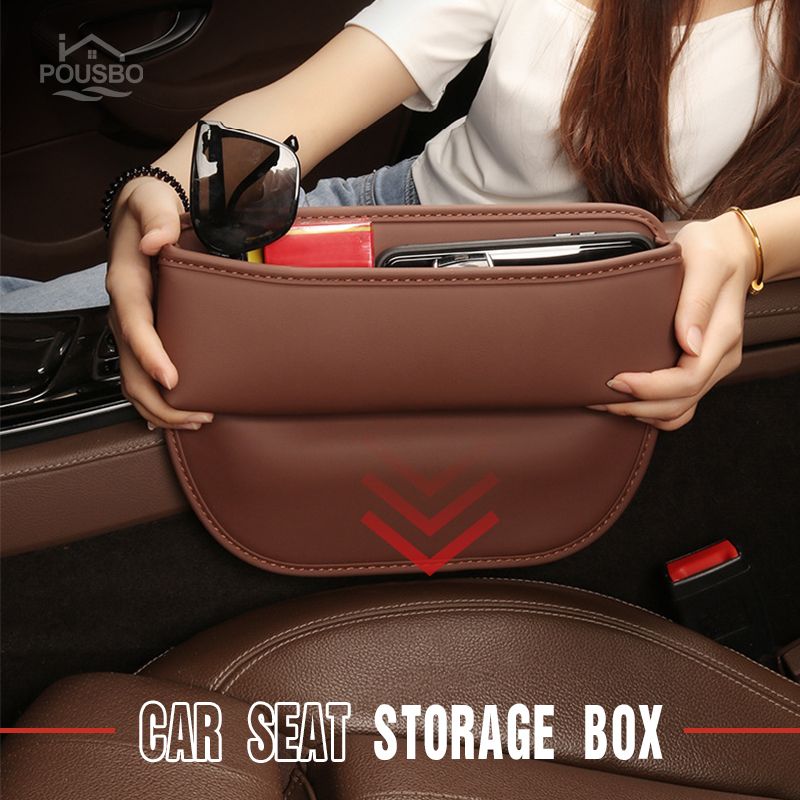 Boîte de rangement pour interstice de siège de voiture, Boîte de rangement multifonctionnelle pour interstice de siège, Bande de rangement pour siège de voiture et console centrale