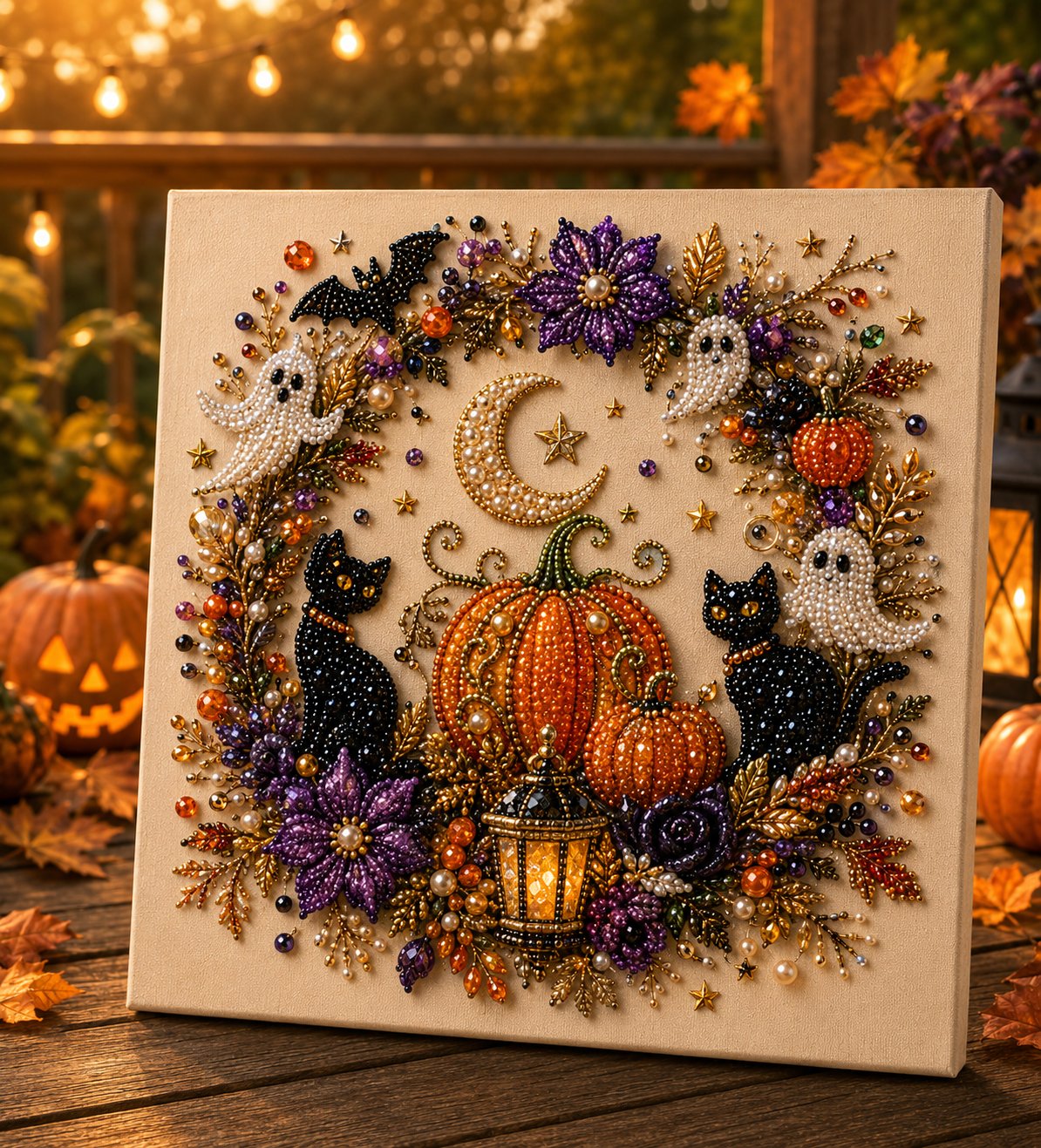 Kit de bricolage artistique Halloween Perle – Transformez de minuscules perles en magie effrayante et mignonne