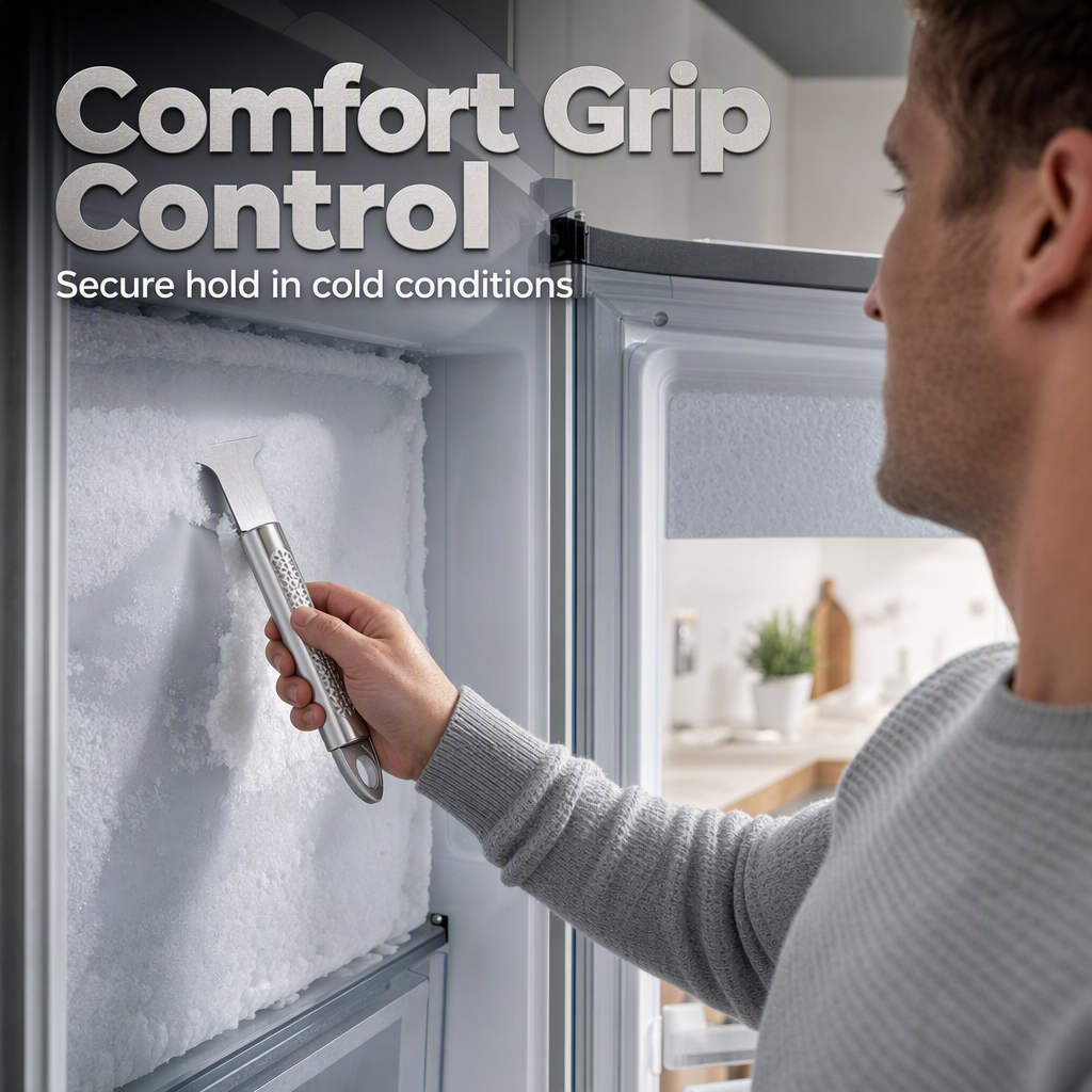 Grattoir à glace pour congélateur en acier inoxydable