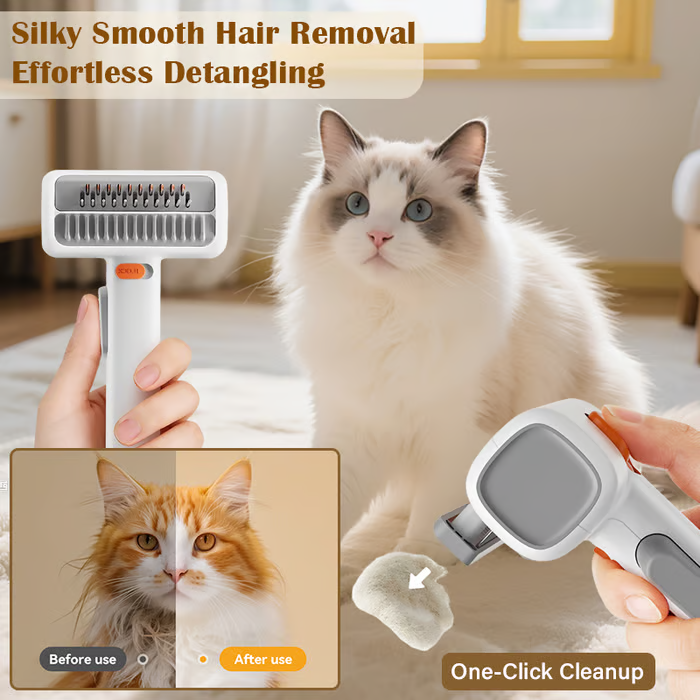 Peigne de toilettage et démêlant 2 en 1 pour animaux