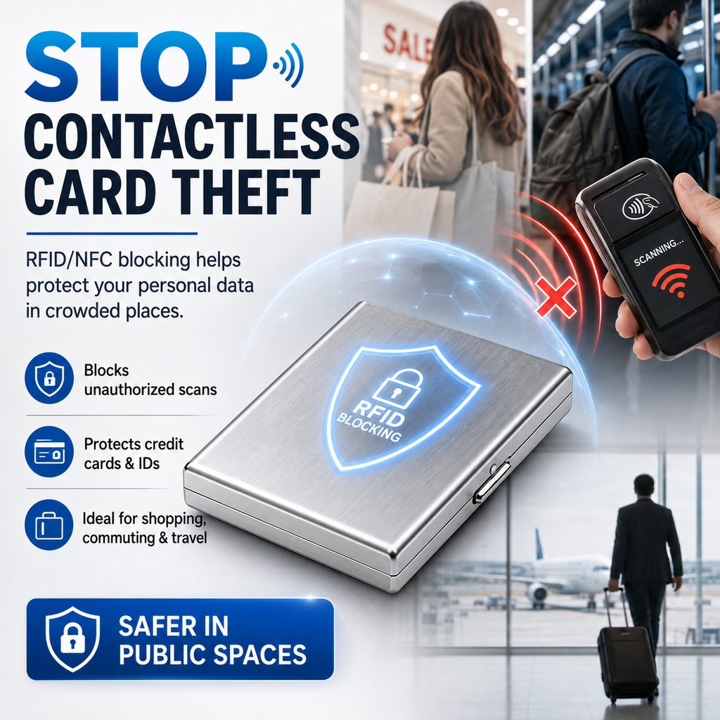 Porte-cartes métallique anti-RFID