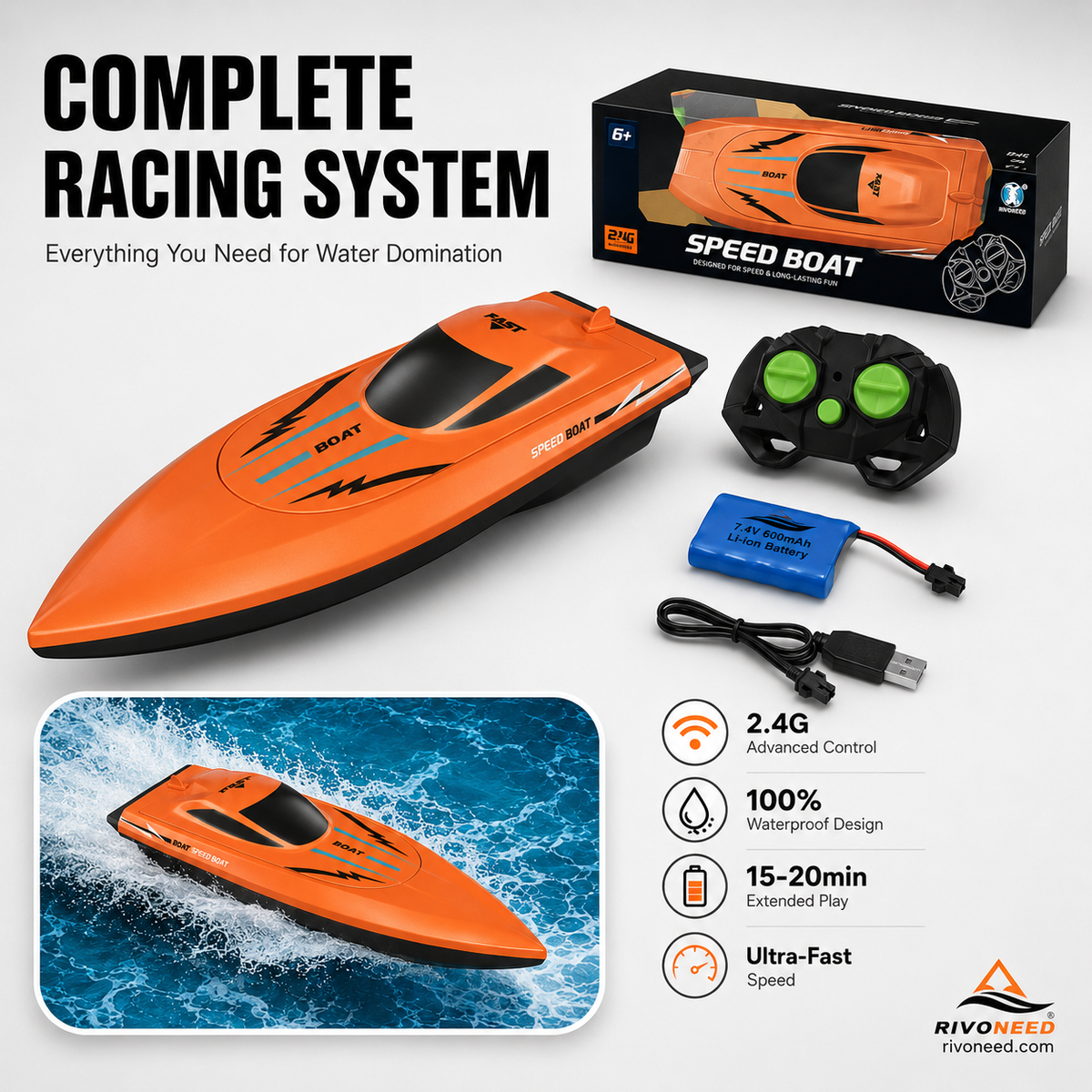 Ressentez la vitesse sur l'eau – Bateau RC bimoteur aux performances extrêmes