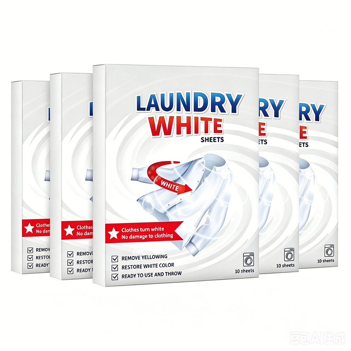 Feuilles de blanchiment de linge pour nettoyage en profondeur, puissant détachant, feuilles de nettoyage de linge pour éclaircir les tissus