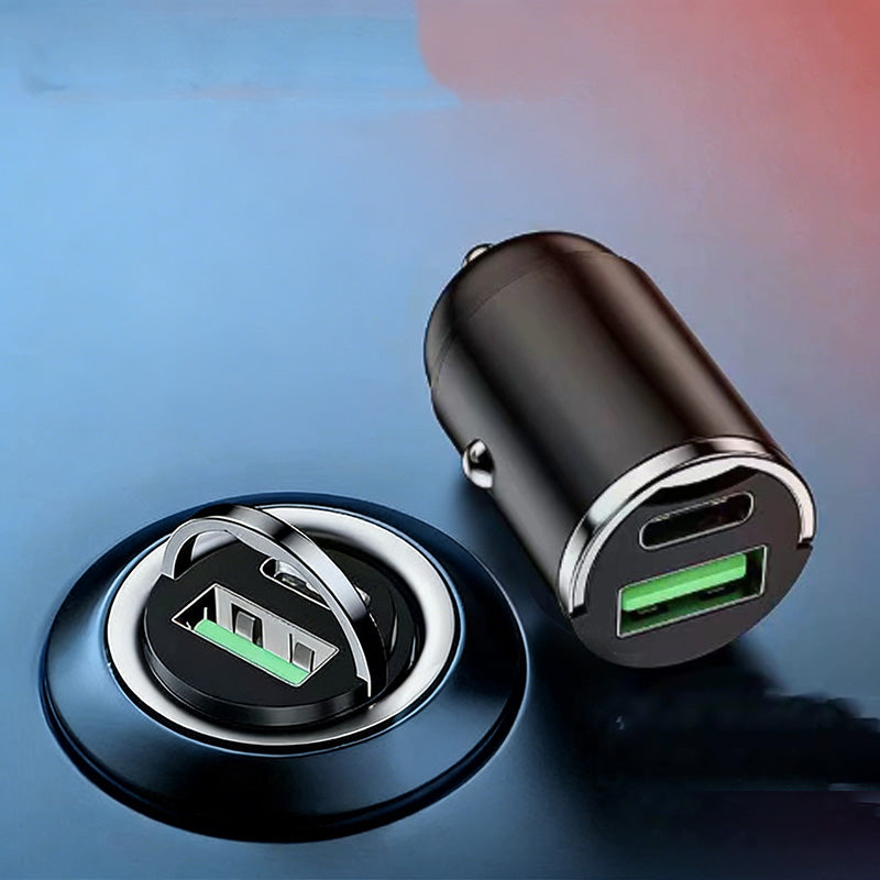 Chargeur de voiture ultra-rapide – Double port PD et QC à charge rapide