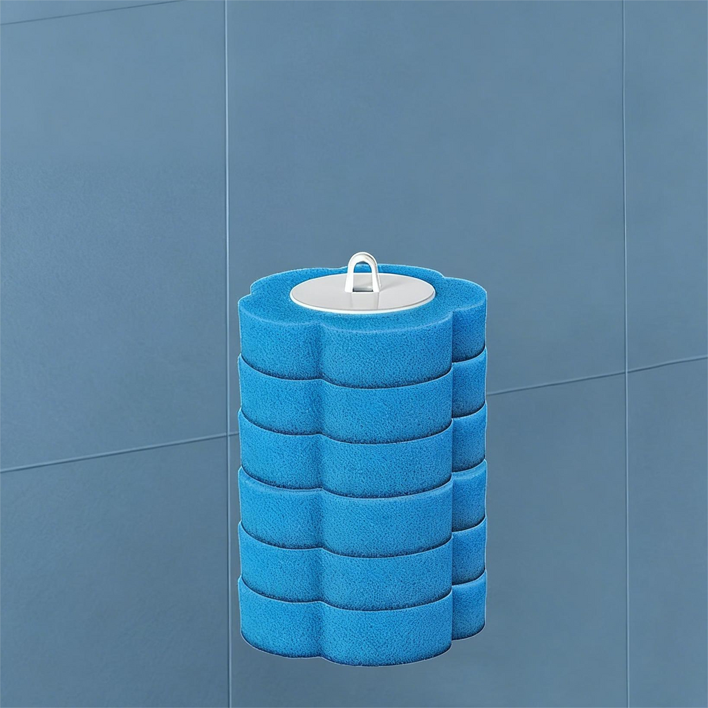 Ensemble brosse de toilette murale innovante à têtes jetables