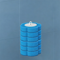 Ensemble brosse de toilette murale innovante à têtes jetables