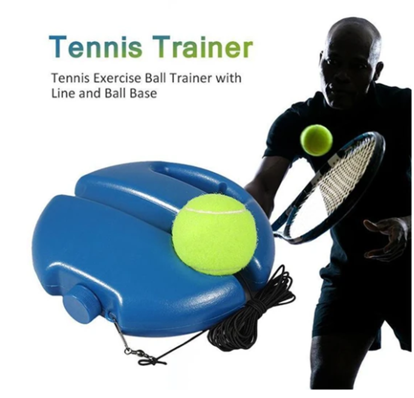 KIT Tennis Trainer – Outil d'auto-apprentissage, hauteur réglable et base stable – améliore votre swing et votre précision partout