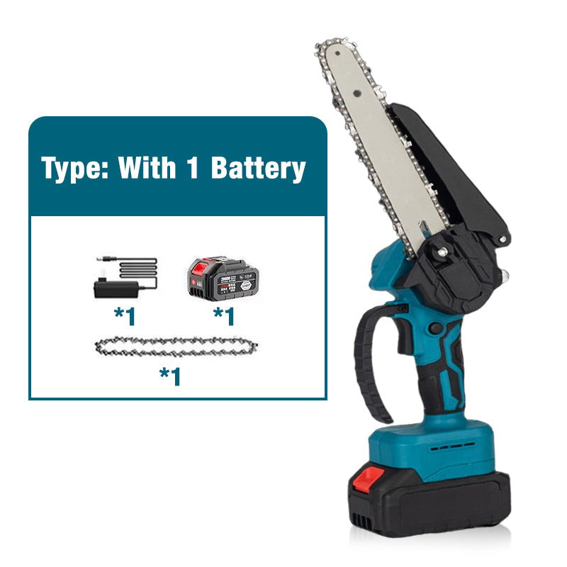 Mini-tronçonneuse sans fil de 6 pouces avec 2 batteries