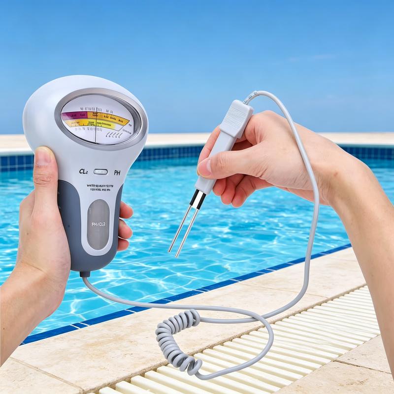 Testeur de pH et de chlore pour piscines – Mesure précise du pH et du chlore dans votre piscine – simple, rapide et fiable.