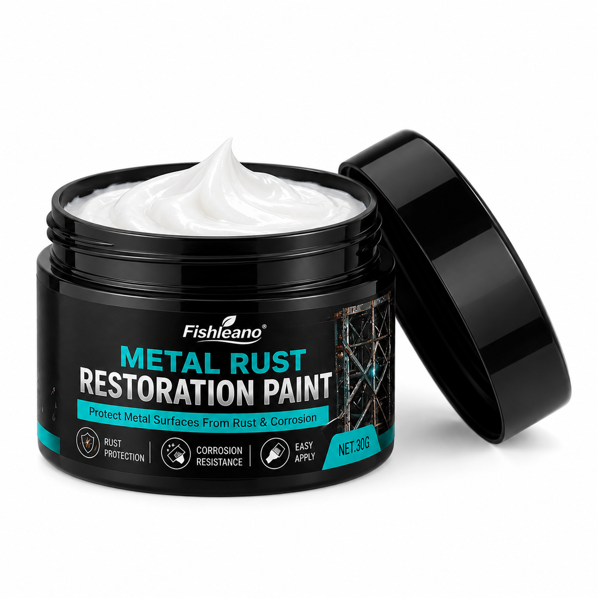 PLUS DE 50 000 VENDUS EN 2026 ! Pâte de réparation noire anti-rouille pour métaux – Rénove les portails, rampes et outils rouillés. Forme une couche protectrice – inutile de remplacer !