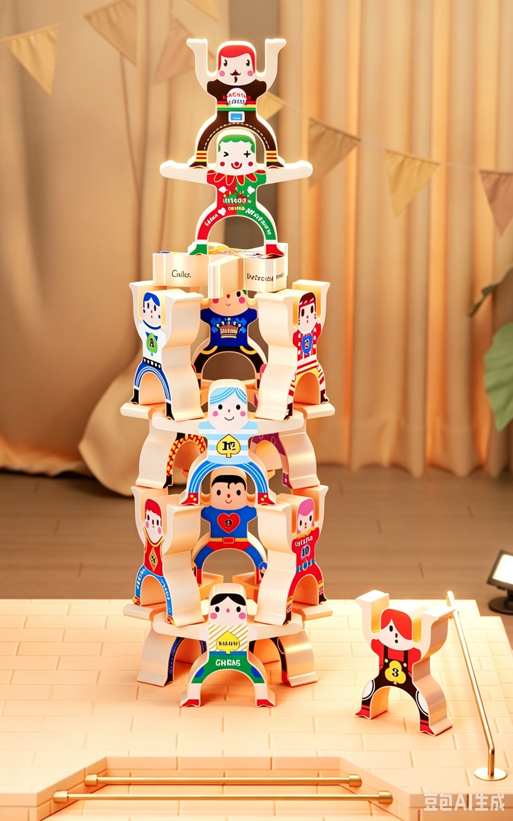 Blocs de construction d'équilibre à monter soi-même pour enfants : Jeu d'empilage Hercule pour garçons et filles, jouet éducatif amusant en plastique
