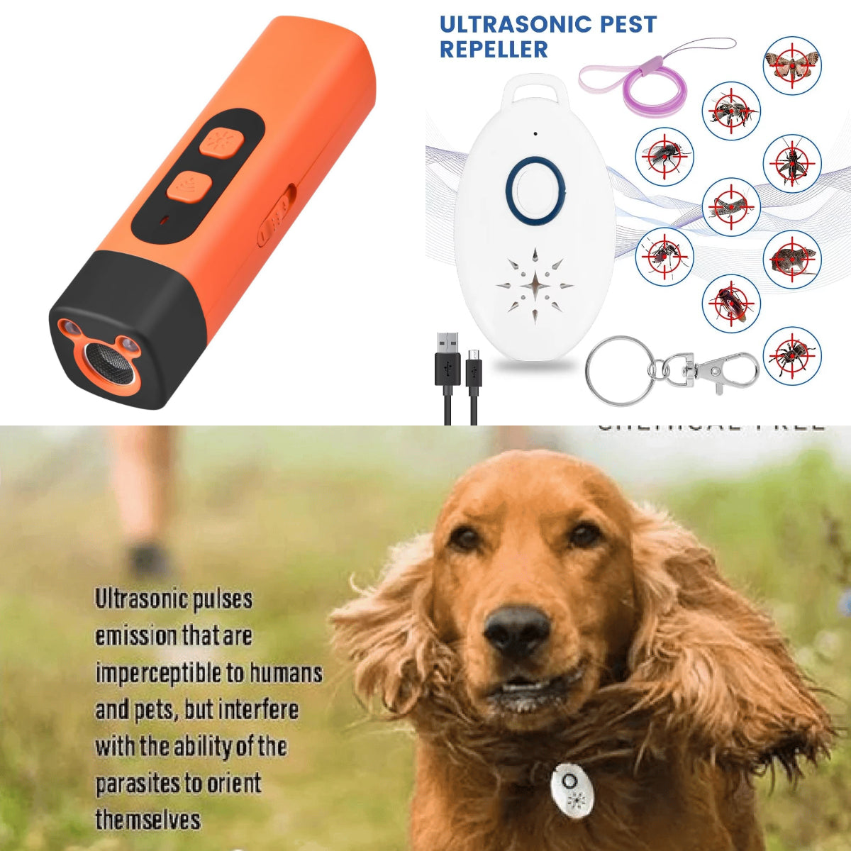 Dispositif anti-aboiement à ultrasons ultra-sécurisé – Répulsif pour chien humain et efficace
