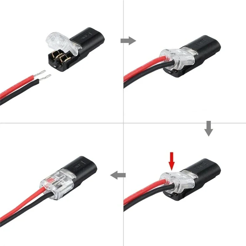 Connecteur enfichable à double fil avec boucle de verrouillage